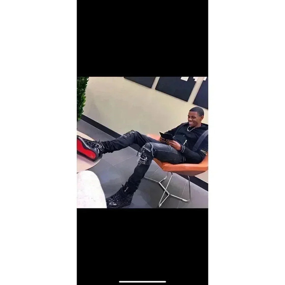 Amiri Leather Patch MX1 Distressed Jeans - Picture 4 of 15